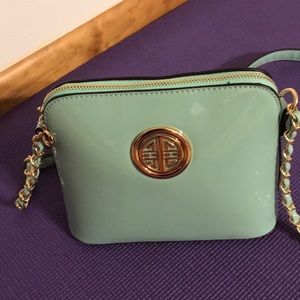 Shine leather crossbody bag NWOT